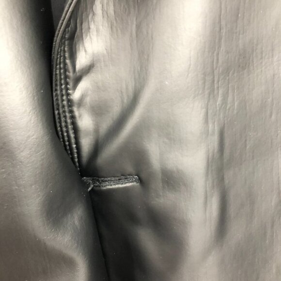 Nancy Lord Couture Vancouver Black  Double Breasted Leather Trench Coat - Picture 10 of 16